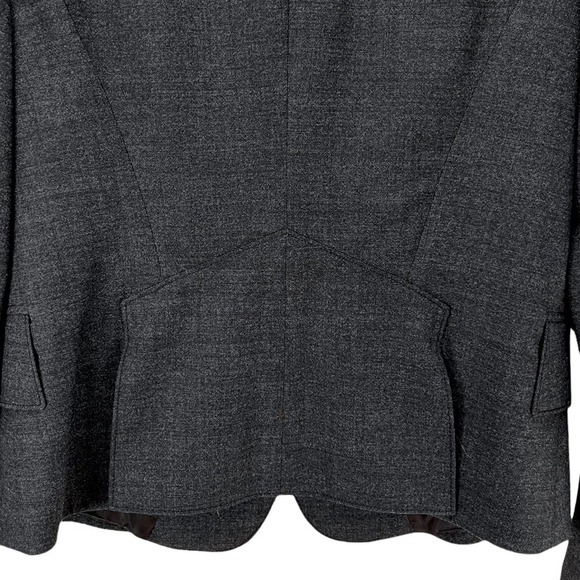 Akris Punto Charcoal Gray Three-Button Wool Blazer Women's Size 10 - Picture 10 of 15